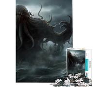 Puzzle da 1000 pezzi per adulti Cthulhu il Re dei Mostri Gioco divertente e coinvolgente per coltivare la pazienza Ottimo come regalo e decorazione per la casa (dimensioni 50x75cm)