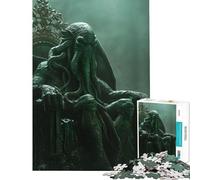 Puzzle da 1000 pezzi per adulti Cthulhu il sovrano del mondo Impegnativo da completare ma divertente e umoristico Gioco rilassante per ragazzi dai 14 anni in su 38x26cm