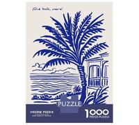 Puzzle Da 1000 Pezzi Per Adulti Cuban Beach Scene with Palm Tree Puzzle Per Adulti Giochi Rilassanti Regali Per Donne Divertimento A Casa Attività, 38x26cm/1000pcs