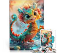 Puzzle da 1000 pezzi per adulti Cucciolo di drago colorato Per il divertimento in famiglia Attività divertenti a casa, regali di compleanno, regali di viaggio, 75x50cm