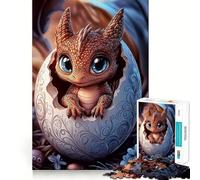 Puzzle da 1000 pezzi per adulti,cucciolo di drago,Pasqua,taglio premium,gioco intelligente,attività per la mente,pace,divertimento,compleanno,gioco artistico (38x52cm)