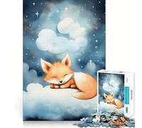 Puzzle da 1000 pezzi per adulti,cucciolo di volpe rossa,gioco di incastro preciso,gioco di concentrazione,regalo,divertimento facile,decorazione artistica natalizia (38x26cm)