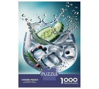 Puzzle Da 1000 Pezzi Per Adulti Cucumber Gin Tonic Cocktail Recipe Puzzle Giocattolo Decorazione Da Parete Decorazione Da Parete Difficile E Impegnativo 38x26cm/1000pcs