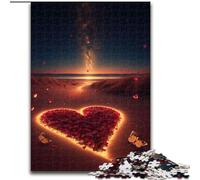 Puzzle da 1000 pezzi per adulti "Cuore sulla spiaggia", puzzle da 1000 pezzi ideale per il divertimento in famiglia, regalo perfetto per feste e compleanni (dimensioni 26x38cm)