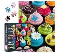 Puzzle da 1000 pezzi per adulti - Cupcake colorati e dolci dessert vivaci, decorazione di alta qualità - 27,5 x 19,7 pollici