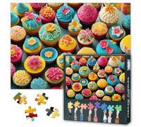 Puzzle da 1000 pezzi per adulti - Cupcake Garden Fantasy Jigsaw Puzzle, Floral & Frosting Fusion Puzzle per adulti 1000 pezzi, dessert stravaganti arte, 60 x 50 cm