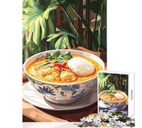 Puzzle da 1000 pezzi per adulti Curry tailandese con riso Giocattoli antistress Regalo di compleanno Gioco rompicapo Migliora l'amore tra coppie Dimensioni 50x75cm
