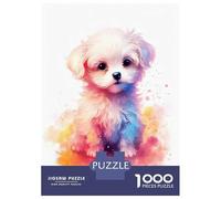 Puzzle Da 1000 Pezzi Per Adulti Cute Baby Maltese Puppy Puzzle Per Adolescenti Gioco Rompicapo Decorazione Per La Casa È Ideale Come Regalo 52x38cm/1000pcs