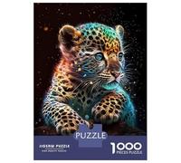 Puzzle Da 1000 Pezzi Per Adulti Cute Cosmic Baby Leopard Puzzle Per Adulti Gioco Rompicapo Difficile Compleanno E Natale 70x50cm/1000pcs