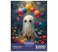 Puzzle Da 1000 Pezzi Per Adulti Cute Ghost with Balloons Puzzle Per Adolescenti Giocattoli Fai Da Te Migliorano La Memoria Regali Di Compleanno E Unici 38x26cm/1000pcs