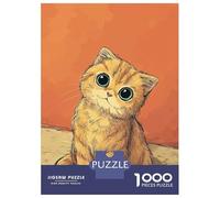 Puzzle Da 1000 Pezzi Per Adulti Cute Kitten with Big Eyes Puzzle Gioco Rompicapo Decorazione Per La Casa Regali Unici Per Compleanno E Natale 38x26cm/1000pcs
