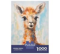 Puzzle Da 1000 Pezzi Per Adulti Cute Llama Painting Puzzle Per Adulti Gioco Rompicapo Difficile Compleanno E Natale 38x26cm/1000pcs