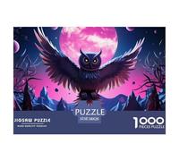 Puzzle Da 1000 Pezzi Per Adulti Cute Owl - Gioco Di Abilità Per Tutta La Famiglia, Colorato E Impossibile - Under The Beautiful Moon - Decorazione Per La Casa 38x26cm/1000pcs