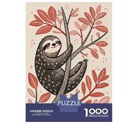 Puzzle Da 1000 Pezzi Per Adulti Cute Sloth Hanging on A Tree Branch Puzzle Per Adulti Giochi Rilassanti Decorazione Perfetta Regali Unici Per Compleanno E Natale 38x26cm/1000pcs