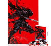 Puzzle da 1000 pezzi per adulti Cyberpunk Blood Samurai Warrior Decorazione per la casa Giocattoli Ottimo regalo Gioco pratico con poster abbinato e foglio di quiz Dimensioni 50x75cm