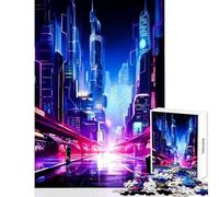 Puzzle da 1000 pezzi per adulti Cyberpunk City Of Night Giocattoli antistress Ottimi regali e giocattoli Giochi rilassanti Ogni pezzo è unico - Dimensioni 38x52cm