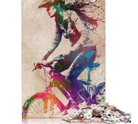 Puzzle da 1000 pezzi per adulti, da città, in bicicletta, sport, arte, giocattoli educativi per l'apprendimento, giochi per famiglie, regali di compleanno per festival (75x50 cm)
