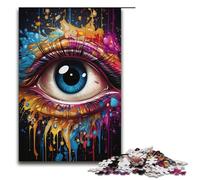 Puzzle da 1000 pezzi per adulti da dipingere con gli occhi colorati gioco pratico 1000 pezzi (38x26 cm)