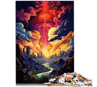 Puzzle da 1000 pezzi per adulti da un gioco di pensiero al neon Tokyo 50x75 cm Promuove l'amore tra coppie per adolescenti dai 14 anni in su.