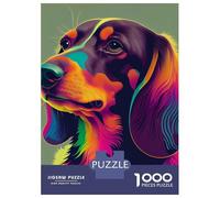 Puzzle Da 1000 Pezzi Per Adulti Dachshund Colorful Dog Puzzle Per Adulti Gioco Pratico Difficile Difficile E Sfida 38x26cm/1000pcs