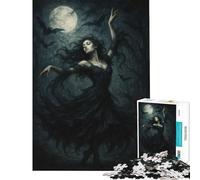 Puzzle da 1000 pezzi per adulti Danza delle ombre al chiaro di luna attività divertenti da fare in casa regalo per donne gioco rompicapo per maggiori di 14 anni (38x52cm)