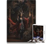 Puzzle da 1000 pezzi per adulti Dark Fantasy Lilith Goditi un dolce relax e svago Vestibilità stabile Taglio preciso Dimensioni del giocattolo: 50x75cm