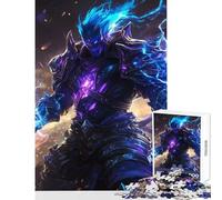 Puzzle da 1000 pezzi per adulti Dark Fantasy Warrior Decorazione per la casa Giocattoli Ottimo regalo Gioco pratico con poster abbinato e foglio di quiz Dimensioni 50x75cm