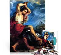 Puzzle da 1000 pezzi per adulti Davide che uccide Golia Giocattolo educativo intellettuale decomprimente Lista dei desideri con Babbo Natale 38x26cm