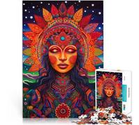 Puzzle da 1000 pezzi per adulti Dea 3 Arte Huichol Antistress Vacanza in patria Uccidere il tempo Adatto per la decorazione del desktop 38x26cm