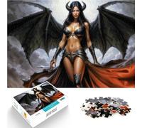 Puzzle da 1000 pezzi per adulti Dea Angelo Nero Difficile da completare ma divertente e umoristico Decorazioni e regali unici per la casa 75x50cm