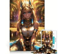 Puzzle da 1000 pezzi per adulti "Dea dagli occhi azzurri" con intagli precisi,gioco per la concentrazione mentale,gioco per momenti di relax,attività per compleanno 38x26cm