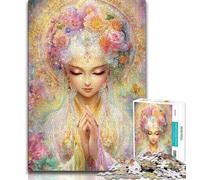 Puzzle da 1000 pezzi per adulti, Dea degli acquerelli, aiuta il cervello a esercitare i giocattoli avvincenti per coltivare la pazienza, collezione di artisti, belle arti 50x75cm