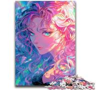 Puzzle da 1000 pezzi per adulti, Dea degli acquerelli, difficile e stimolante, con poster abbinato e foglio di quiz per età 14 anni, 50x75cm