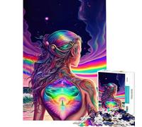 Puzzle da 1000 pezzi per adulti Dea della Spiaggia Arcobaleno Impegnativo da completare Perfetto per le vacanze a casa Antistress Adatto a persone dai 14 anni in su (38x26cm)