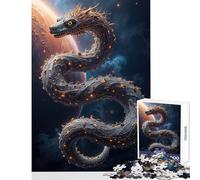 Puzzle da 1000 pezzi per adulti,decorazione da parete con serpente cosmico,ottimo regalo per giochi impossibili,interazione genitore-figlio,dimensioni 50x75cm