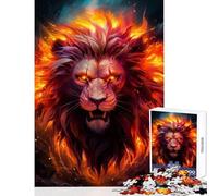 Puzzle da 1000 pezzi per adulti decorazione per la casa con testa di leone rosso ottimo regalo per giochi rilassanti giochi che migliorano l'amore tra coppie dimensioni 38x52cm