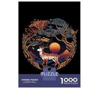 Puzzle Da 1000 Pezzi Per Adulti Deer Gold Tree Puzzle Per Adulti Gioco Pratico Difficile Difficile Unico Compleanno E Regali 52x38cm/1000pcs