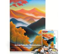 Puzzle da 1000 pezzi per adulti del Parco Nazionale delle Great Smoky Mountains, gioco educativo, difficile e stimolante, ideale come regalo 38x52cm