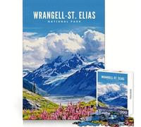 Puzzle da 1000 pezzi per adulti del Parco Nazionale di Wrangell St Elias, stimolante per la mente e il tempo libero (38x26cm) Regalo di Natale ideale