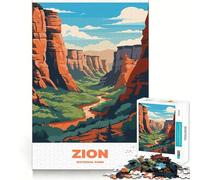 Puzzle da 1000 pezzi per adulti del Parco Nazionale di Zion,gioco di logica e allenamento mentale,incastro perfetto,attività per rafforzare i legami affettivi (38x26cm)