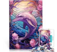 Puzzle da 1000 pezzi per adulti Delfino Art Nouveau per il giocattolo di sfida del gioco educativo offerte come regali per tutta la famiglia 38x26cm