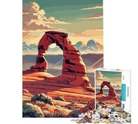 Puzzle da 1000 pezzi per adulti delicato arco al tramonto difficile e impegnativo gioco pratico adatto a persone dai 14 anni in su (38x26cm)