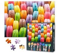 Puzzle da 1000 pezzi per adulti - Deliziosi macarons e dessert colorati, puzzle artistico per adulti, design di alta qualità, 27,5 x 19,7 pollici