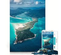 Puzzle da 1000 pezzi per adulti dell'isola di Whitsunday,gioco di logica,taglio di precisione,bordi lisci,regalo perfetto per riunioni di famiglia (38x26cm)