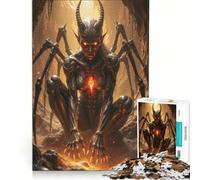 Puzzle da 1000 pezzi per adulti: Demone aracnide nella caverna, gioco impossibile, interazione genitore-figlio, lista dei desideri con Babbo Natale 38x52cm