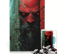 Puzzle da 1000 pezzi per adulti Demone dagli occhi rossi tra le rovine gioco rilassante divertente e umoristico ideale come regalo 50x75cm