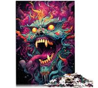 Puzzle da 1000 pezzi per adulti demone dell'inferno colorato gioco educativo difficile per compleanno e Natale, 38,7 x 52,5 cm