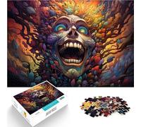 Puzzle da 1000 pezzi per adulti demone dell'inferno colorato per una decorazione da parete divertente in famiglia, regali unici per compleanno e Natale, 50 x 75 cm