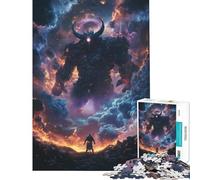 Puzzle da 1000 pezzi per adulti Demone gigante contro eroe nello spazio galattico ideale per compleanni Natale attività in famiglia e giochi fai da te per ragazzi dai 14 anni in su 38x26cm