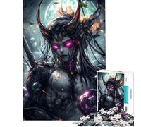 Puzzle da 1000 pezzi per adulti Demone Oscuro con Corna Gioco interattivo divertente e spiritoso Regalo di compleanno Regali (Dimensioni 38x26cm)